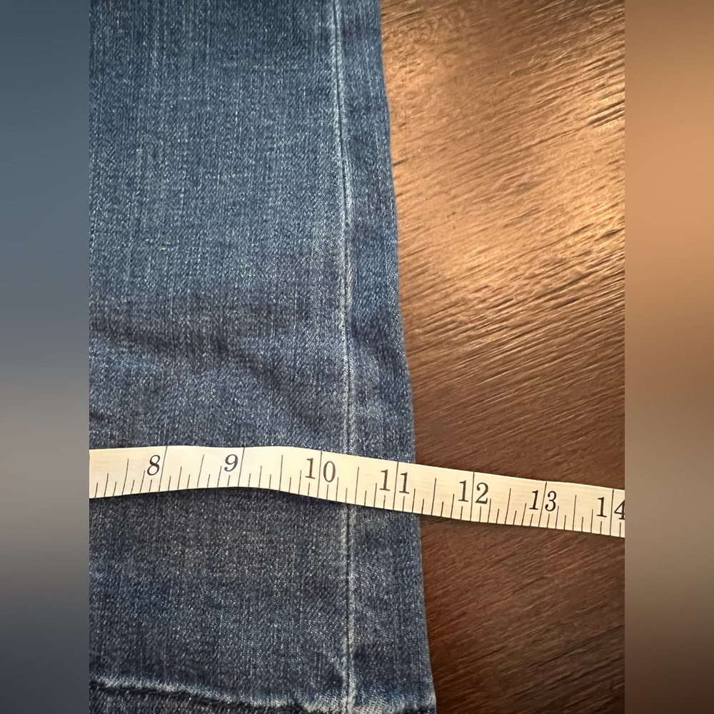 Anthropologie NWT 23 T Reworked High Rise Cropped Flare Pilcro Jeans - Blue! - Picture 8 of 12
